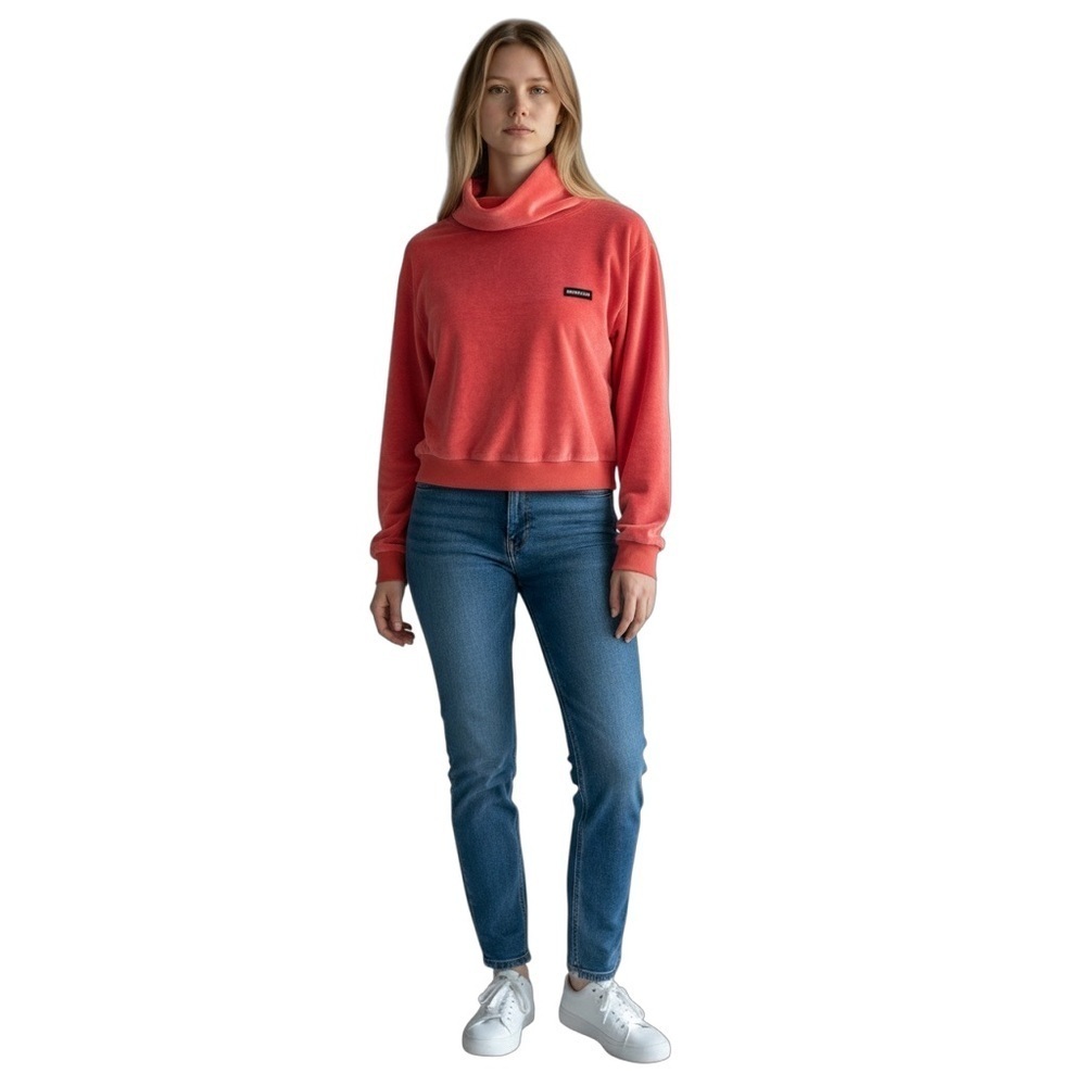 Kendall & Kylie Pink Velour Sweatshirt Size Large